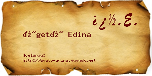 Égető Edina névjegykártya